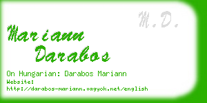mariann darabos business card